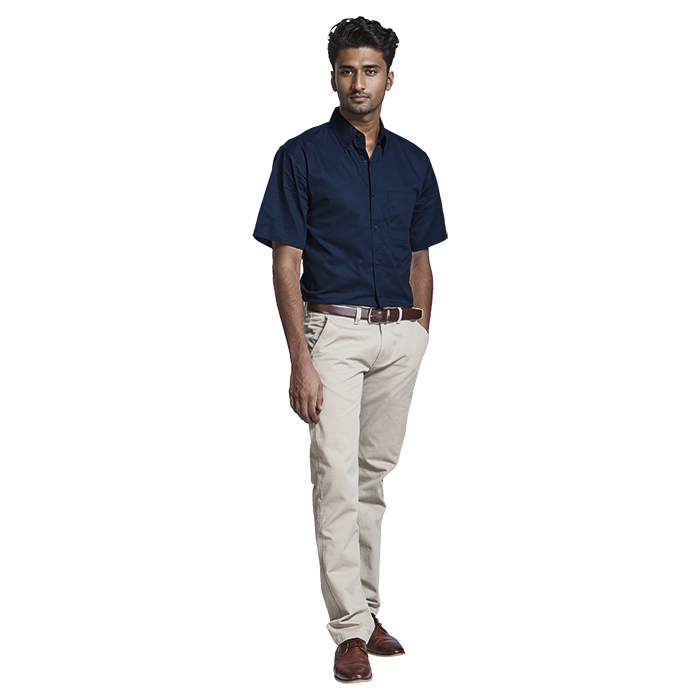 Brushed cotton lounge shirt (short sleeve)