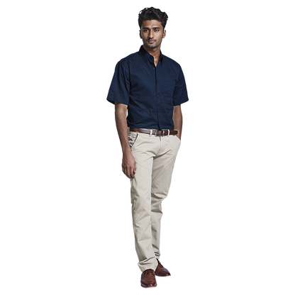 Brushed cotton lounge shirt (short sleeve)