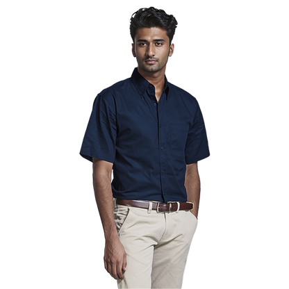 Brushed cotton lounge shirt (short sleeve)